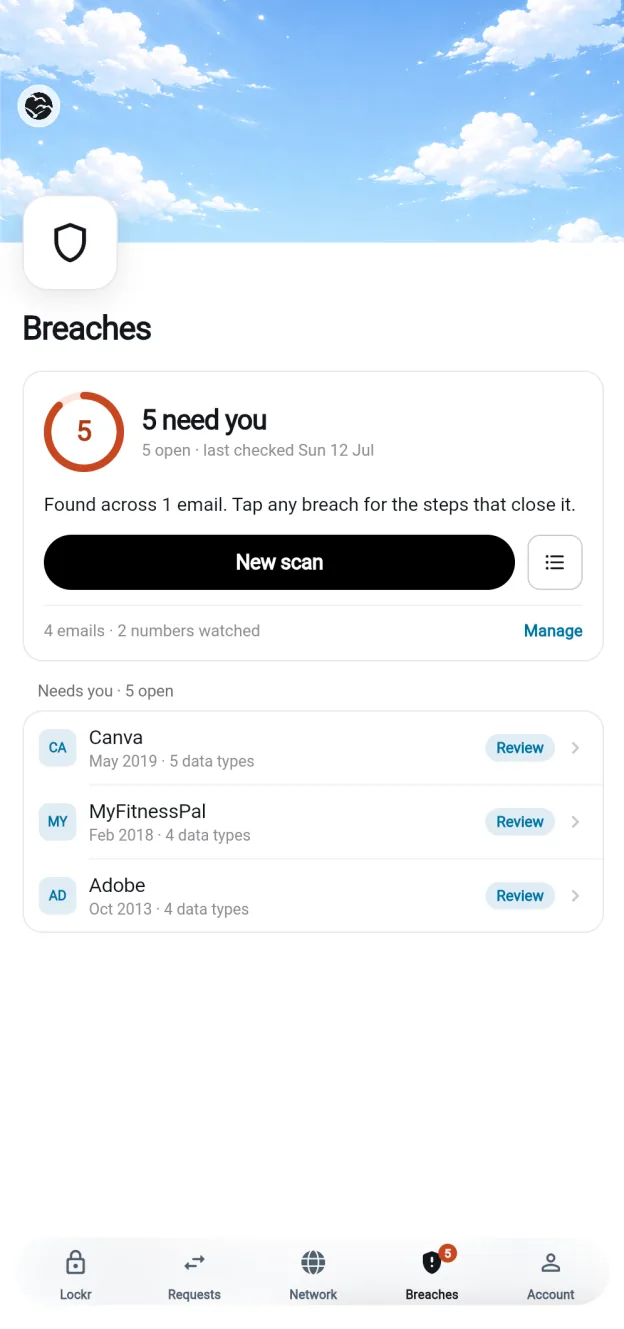 Breaches — 5 need you